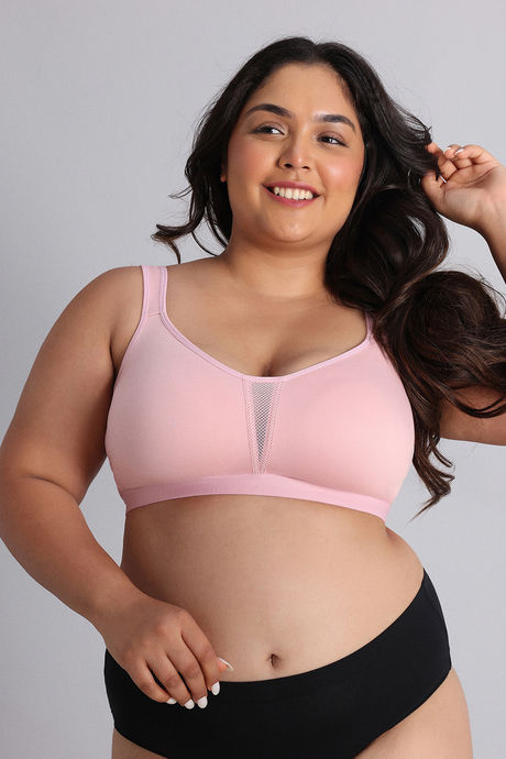 Zivame True Curv Single Layered Non Wired Full Coverage Minimiser Bra - Silver Pink — image 3